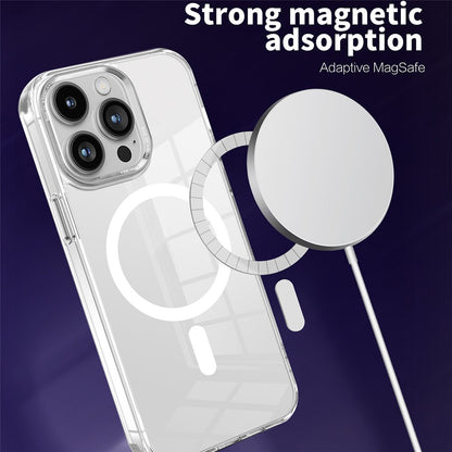For iPhone 15 Pro Magnetic Phone Case Compatible with MagSafe PC + TPU Transparent Cover