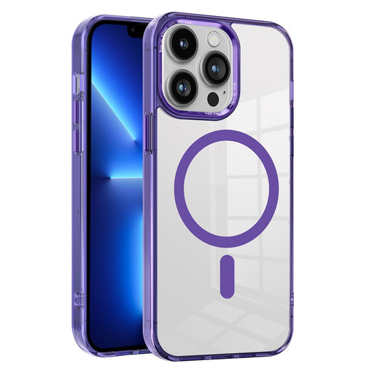 For iPhone 15 Pro Max Compatible with MagSafe Phone Case PC + TPU Transparent Cellphone Cover