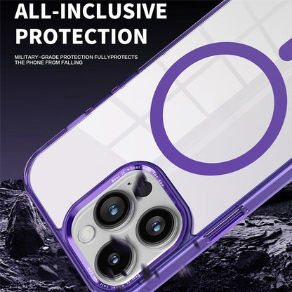 For iPhone 15 Pro Max Compatible with MagSafe Phone Case PC + TPU Transparent Cellphone Cover