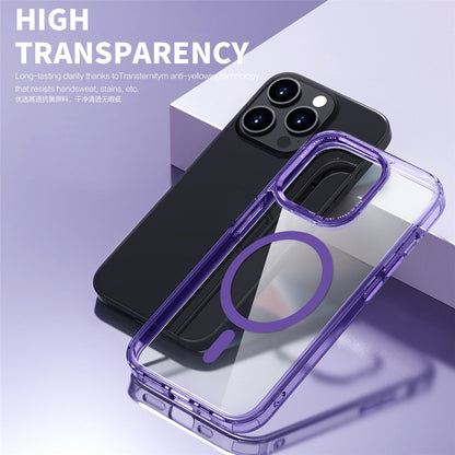 For iPhone 15 Pro Max Compatible with MagSafe Phone Case PC + TPU Transparent Cellphone Cover