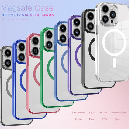 For iPhone 15 Pro Max Compatible with MagSafe Phone Case PC + TPU Transparent Cellphone Cover