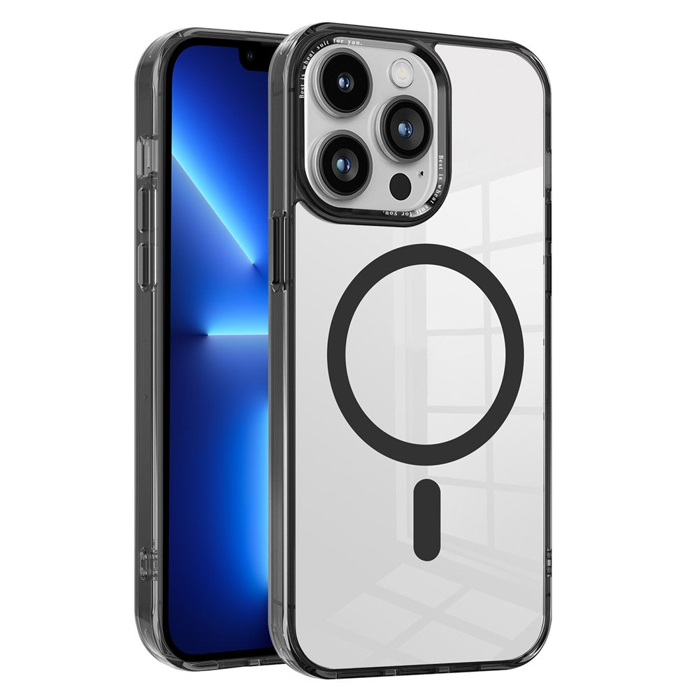For iPhone 15 Pro Max Compatible with MagSafe Phone Case PC + TPU Transparent Cellphone Cover