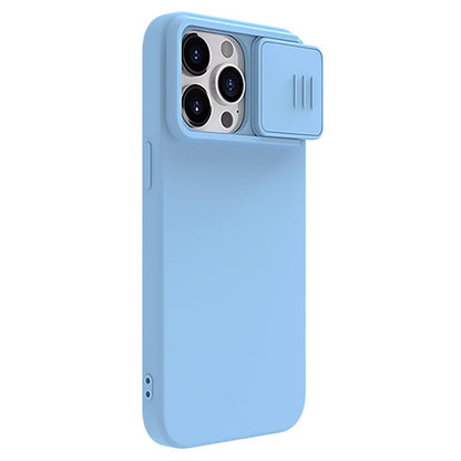 NILLKIN For iPhone 15 Pro PC + Silicone Phone Case Slide Camera Lid Anti-Drop Cover Compatible with MagSafe