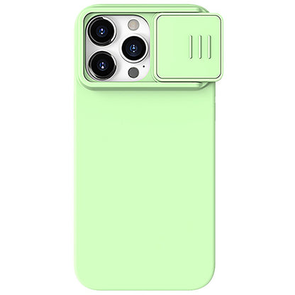 NILLKIN For iPhone 15 Pro PC + Silicone Phone Case Slide Camera Lid Anti-Drop Cover Compatible with MagSafe