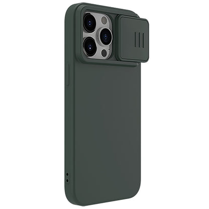 NILLKIN For iPhone 15 Pro PC + Silicone Phone Case Slide Camera Lid Anti-Drop Cover Compatible with MagSafe