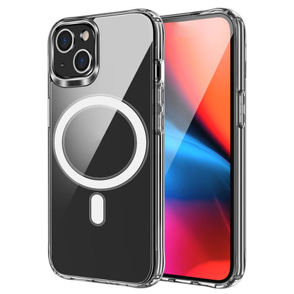 For iPhone 15 TPU+Acrylic Magnetic Case Compatible with Magsafe Shockproof Air-Guard Corners Phone Cover