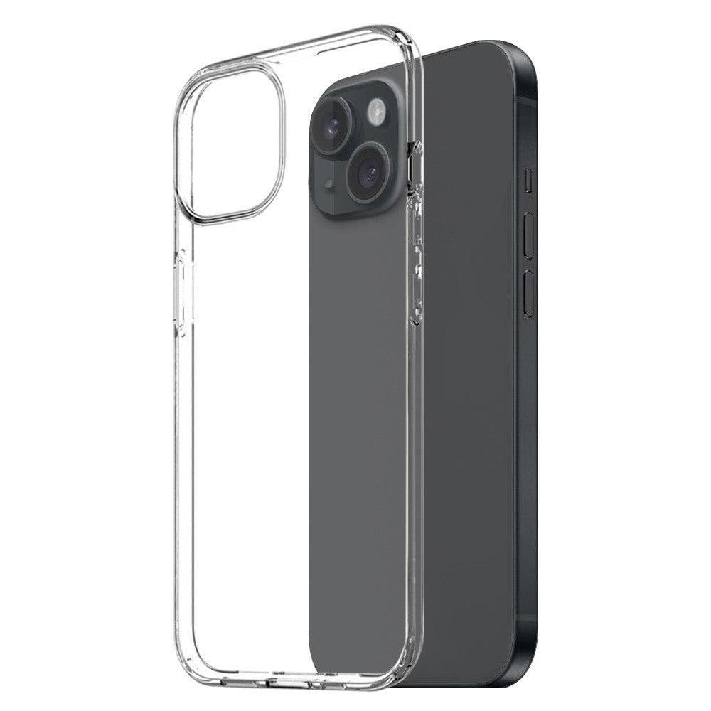 NORTHJO 3 in 1 Clear Case for iPhone 15 Case with HD Tempered Glass Screen Protector / Camera Lens Film