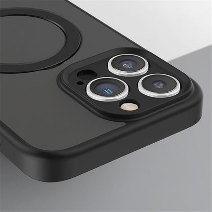 For iPhone 15 Pro Max Kickstand Phone Case Anti-Scratch TPU+Acrylic Magnetic Cover