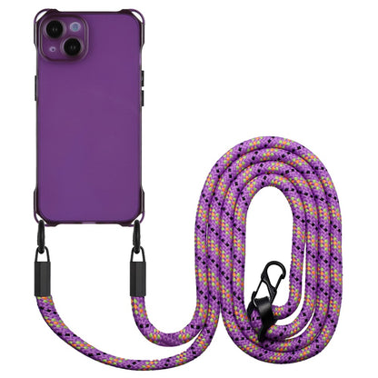 For iPhone 14 Plus Case Shockproof TPU Cell Phone Cover Shell with Hanging Rope