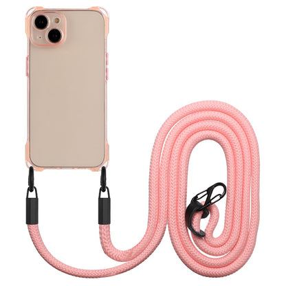 For iPhone 14 Plus Case Shockproof TPU Cell Phone Cover Shell with Hanging Rope