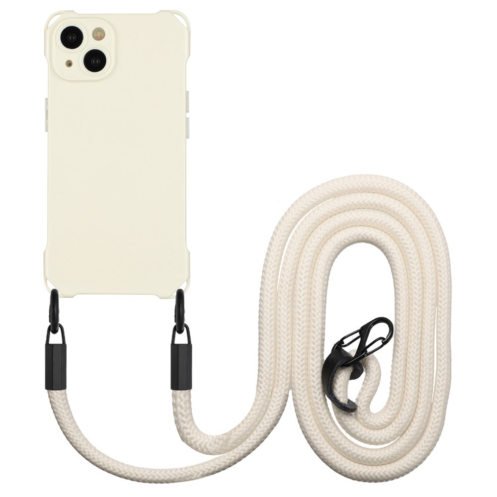 For iPhone 14 Plus Case Shockproof TPU Cell Phone Cover Shell with Hanging Rope