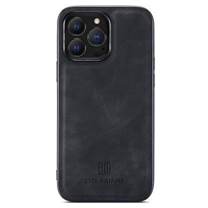 DG.MING For iPhone 15 Pro Max Case Cell Phone PC+TPU+PU Leather Coated Cover