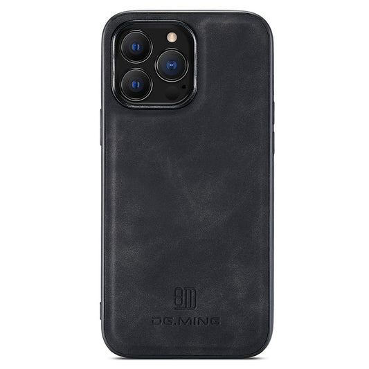 DG.MING For iPhone 15 Pro Max Case Cell Phone PC+TPU+PU Leather Coated Cover