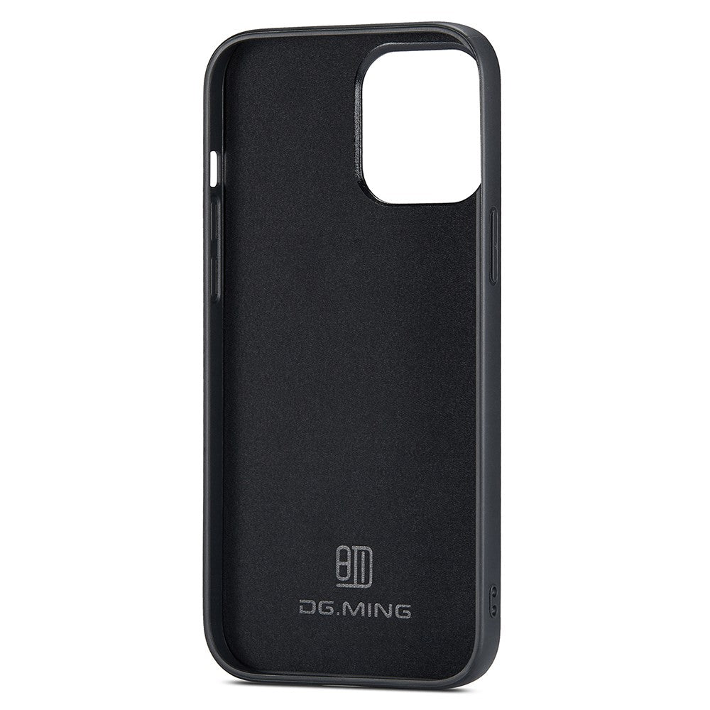 DG.MING For iPhone 15 Pro Max Case Cell Phone PC+TPU+PU Leather Coated Cover