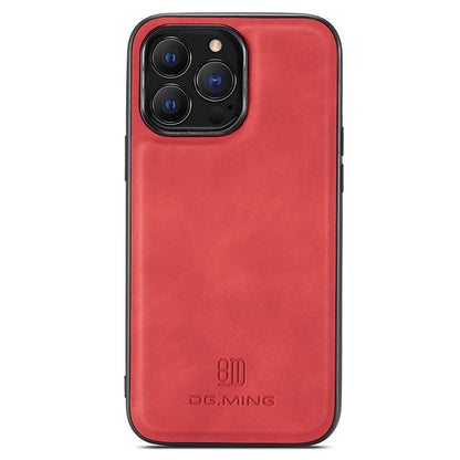DG.MING For iPhone 15 Pro Max Case Cell Phone PC+TPU+PU Leather Coated Cover