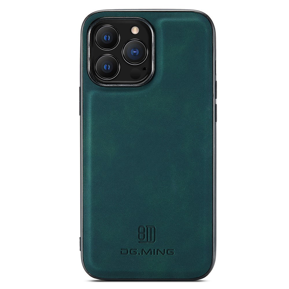 DG.MING For iPhone 15 Pro Max Case Cell Phone PC+TPU+PU Leather Coated Cover