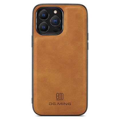 DG.MING For iPhone 15 Pro Max Case Cell Phone PC+TPU+PU Leather Coated Cover