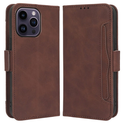 For iPhone 15 Pro Cover Multiple Card Slots Leather Wallet Stand Phone Case