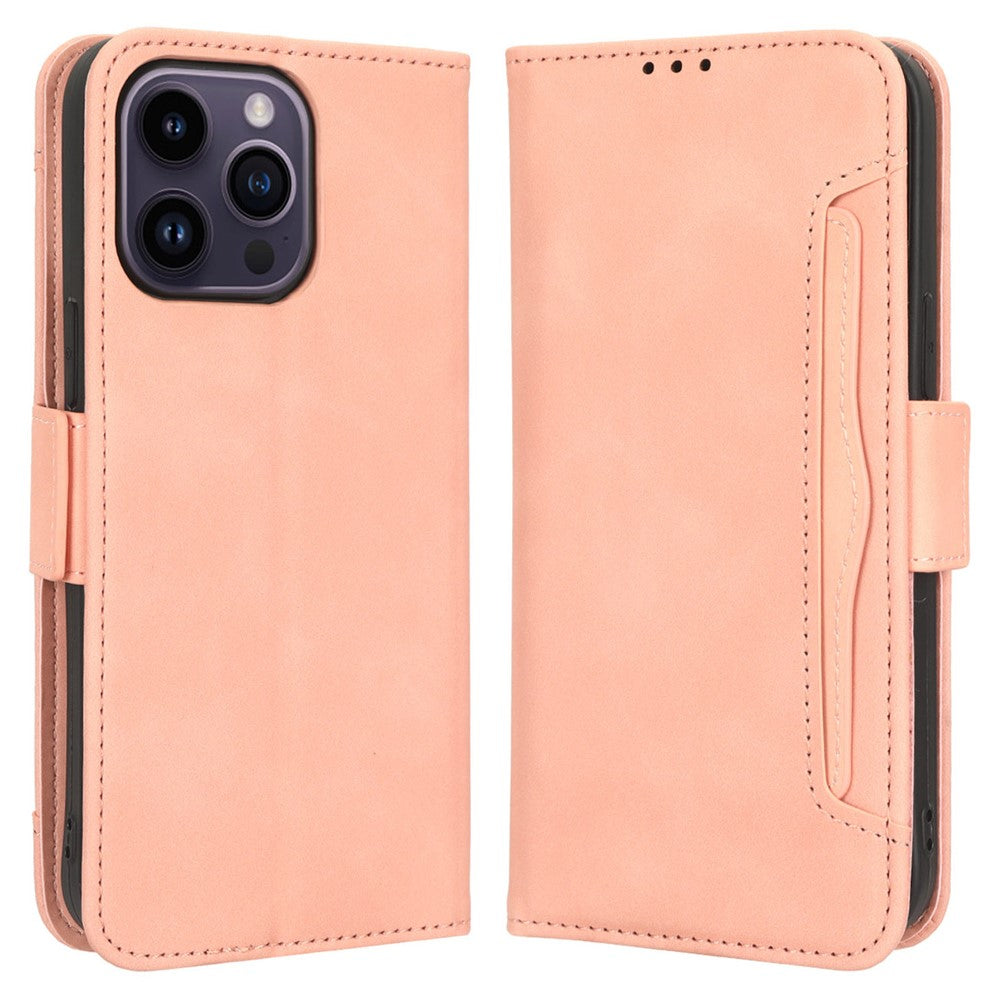 For iPhone 15 Pro Max Case PU Leather Wallet Shockproof Stand Phone Cover