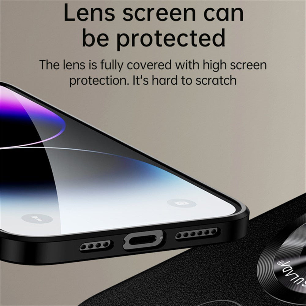 SULADA For iPhone 15 Plus Magnetic Phone Case Microfiber Leather+TPU Shockproof Cover