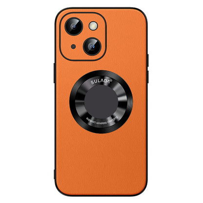 SULADA For iPhone 15 Plus Magnetic Phone Case Microfiber Leather+TPU Shockproof Cover