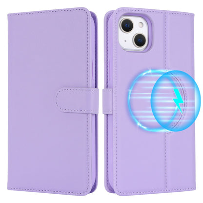 For iPhone 14 / 13 6.1 inch Case Anti-Drop Detachable PU Phone Cover Compatible with MagSafe