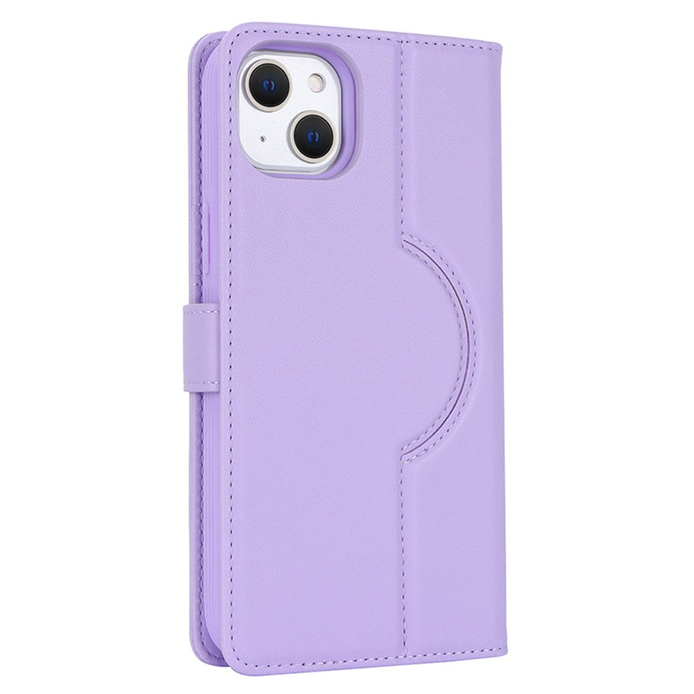 For iPhone 14 / 13 6.1 inch Case Anti-Drop Detachable PU Phone Cover Compatible with MagSafe