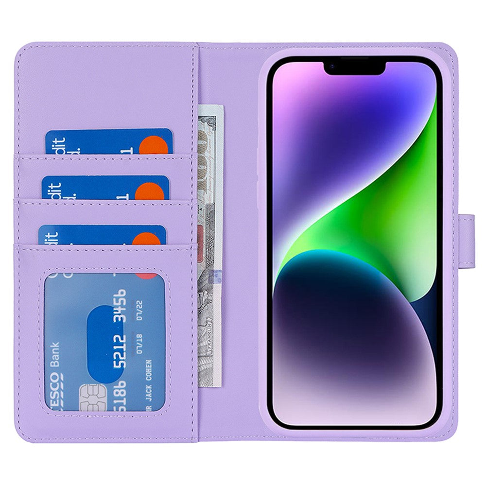For iPhone 14 / 13 6.1 inch Case Anti-Drop Detachable PU Phone Cover Compatible with MagSafe