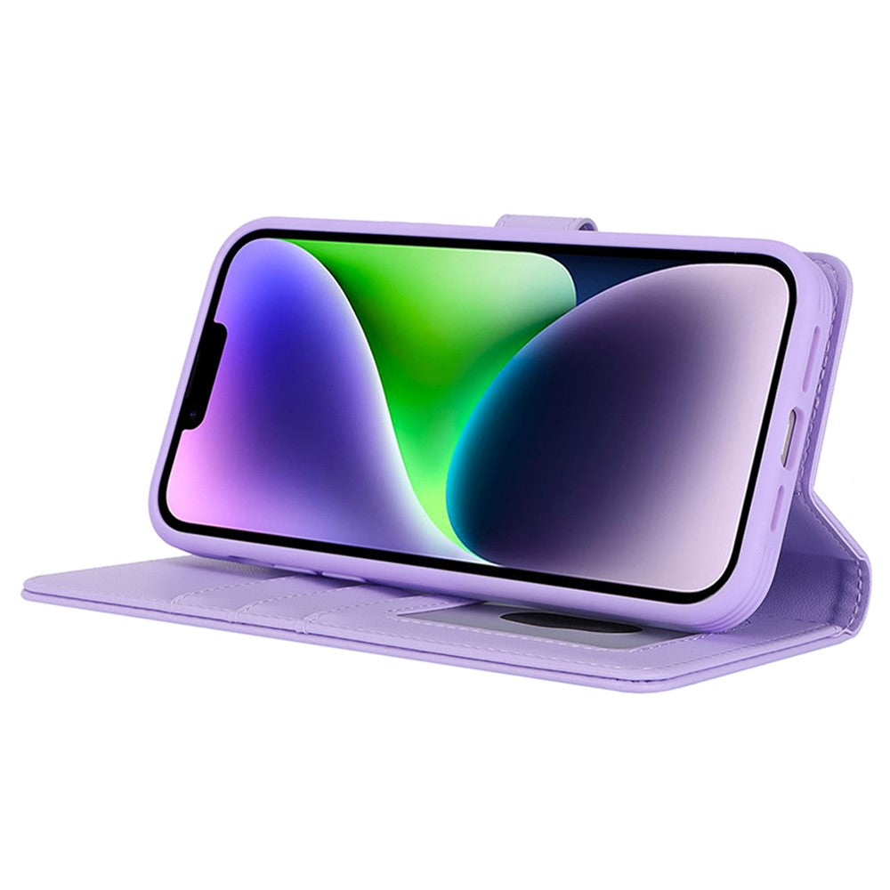 For iPhone 14 / 13 6.1 inch Case Anti-Drop Detachable PU Phone Cover Compatible with MagSafe