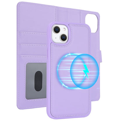 For iPhone 14 / 13 6.1 inch Case Anti-Drop Detachable PU Phone Cover Compatible with MagSafe