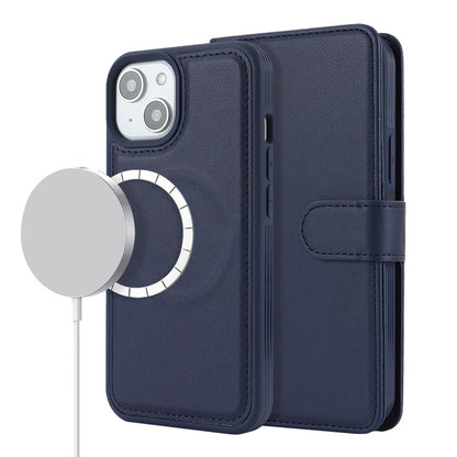 For iPhone 14 / 13 6.1 inch Case Anti-Drop Detachable PU Phone Cover Compatible with MagSafe