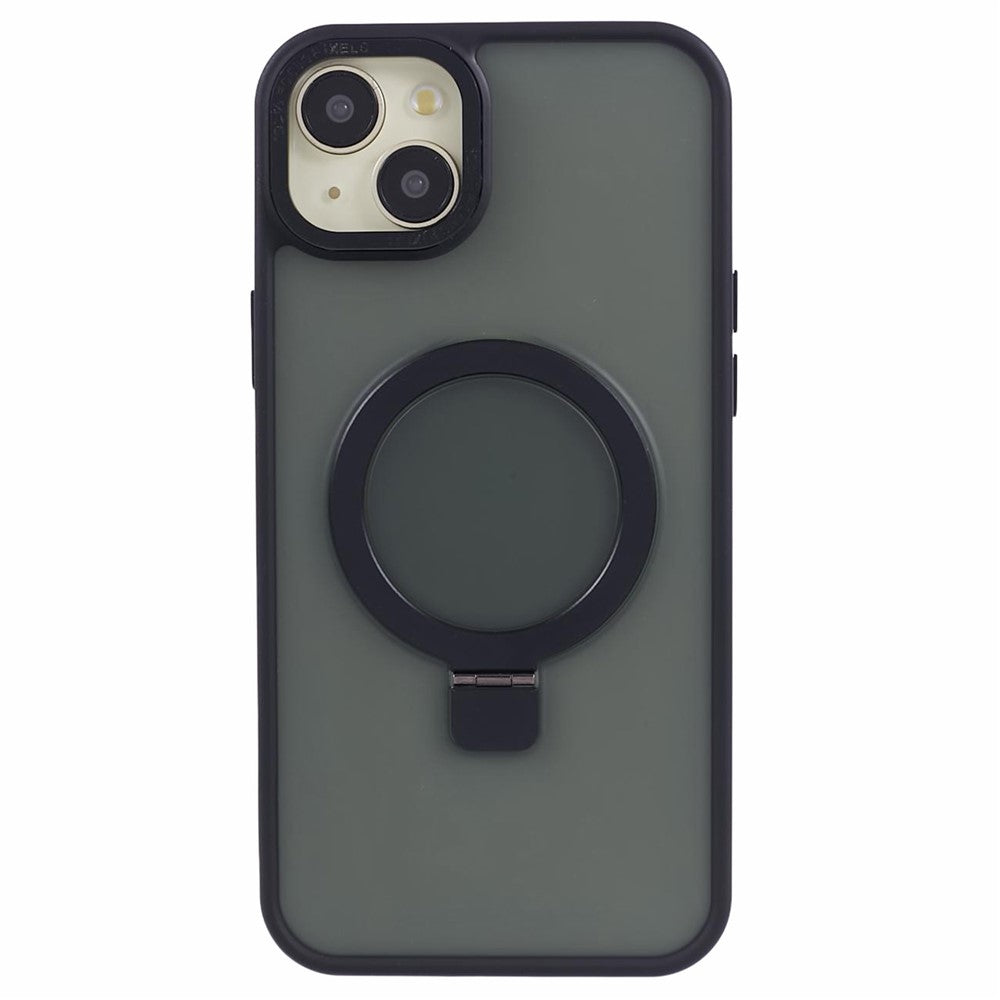 For iPhone 14 Plus Case Compatible with MagSafe Skin-Touch Kickstand TPU+PC Phone Shell