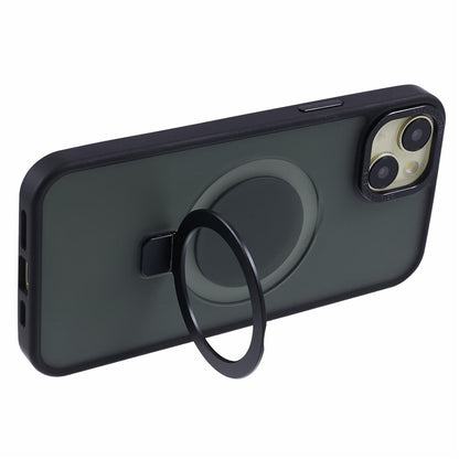 For iPhone 14 Plus Case Compatible with MagSafe Skin-Touch Kickstand TPU+PC Phone Shell