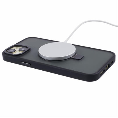 For iPhone 14 Plus Case Compatible with MagSafe Skin-Touch Kickstand TPU+PC Phone Shell