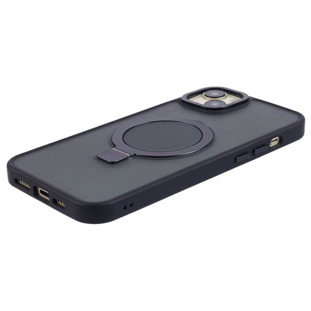 For iPhone 14 Plus Case Compatible with MagSafe Skin-Touch Kickstand TPU+PC Phone Shell