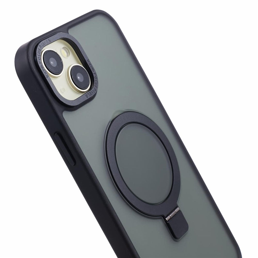 For iPhone 14 Plus Case Compatible with MagSafe Skin-Touch Kickstand TPU+PC Phone Shell