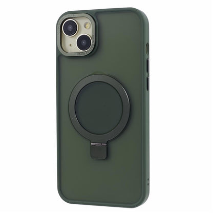 For iPhone 14 Plus Case Compatible with MagSafe Skin-Touch Kickstand TPU+PC Phone Shell