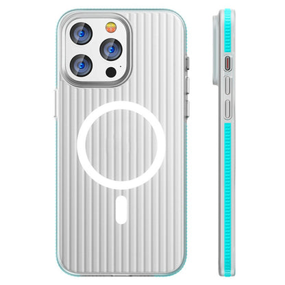 For iPhone 14 Pro Case Compatible with MagSafe PC Corrugated Texture Phone Cover