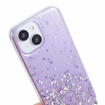 AW Series for iPhone 15 Case Sparkle Epoxy TPU Phone Cover with Lanyard