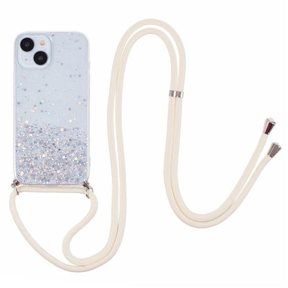 AW Series for iPhone 15 Case Sparkle Epoxy TPU Phone Cover with Lanyard
