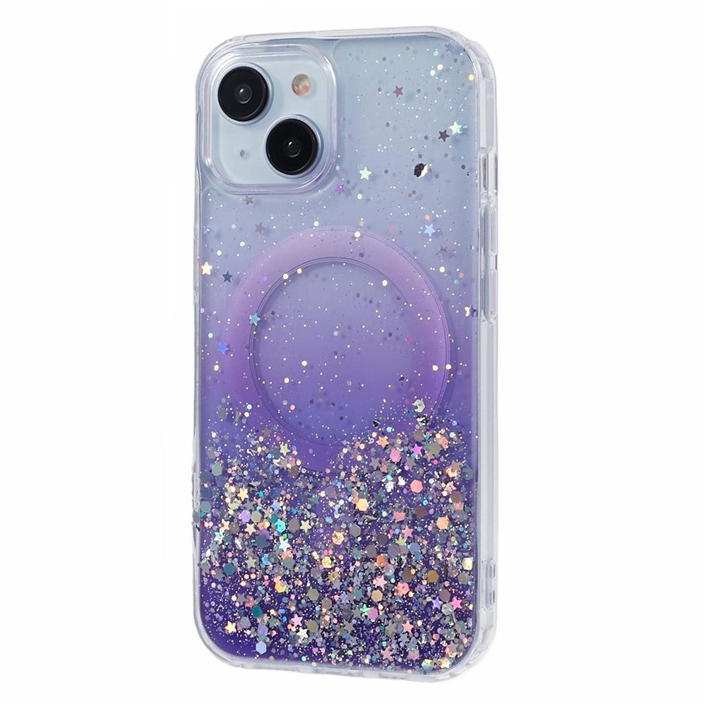JTW Series for iPhone 15 Magnetic Case Gradient Glitter Sequins Epoxy Phone Cover