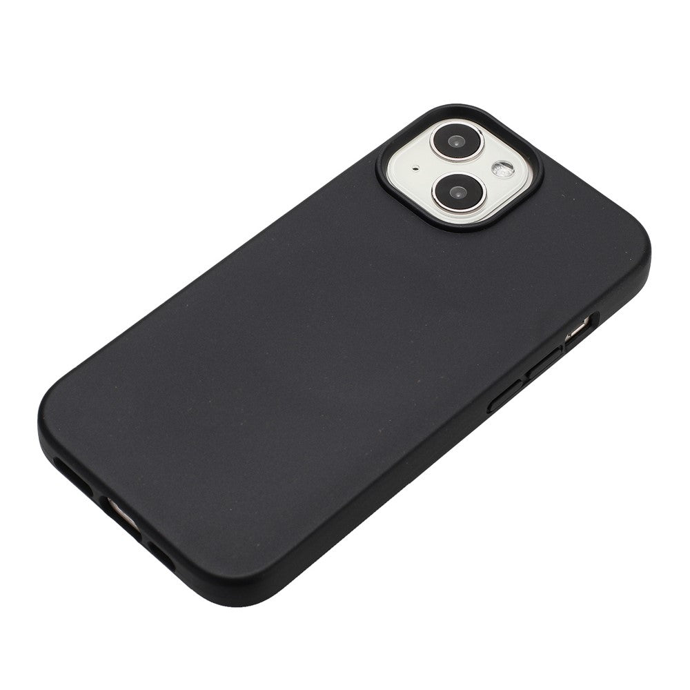 For iPhone 14 Case Eco-Friendly Wheat Straw+TPU Magnetic Phone Cover