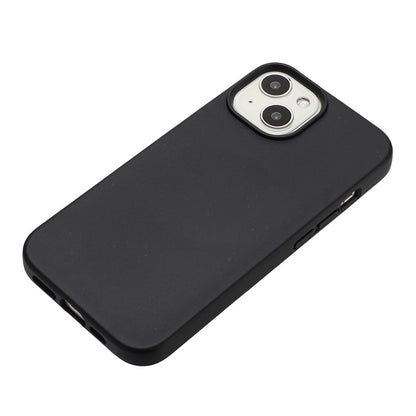 For iPhone 14 Case Eco-Friendly Wheat Straw+TPU Magnetic Phone Cover