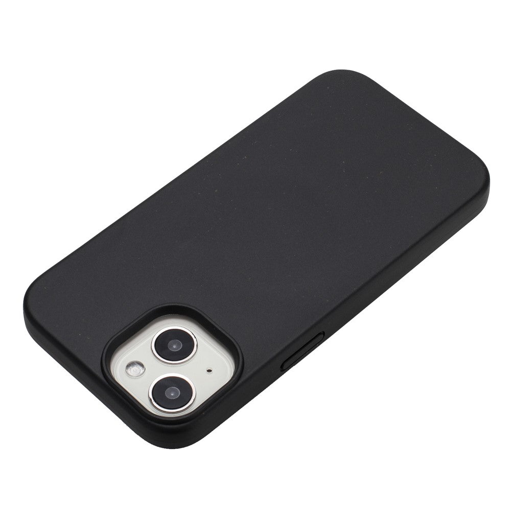 For iPhone 14 Case Eco-Friendly Wheat Straw+TPU Magnetic Phone Cover