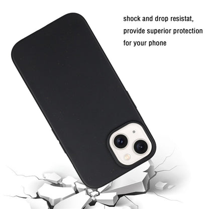 For iPhone 14 Case Eco-Friendly Wheat Straw+TPU Magnetic Phone Cover