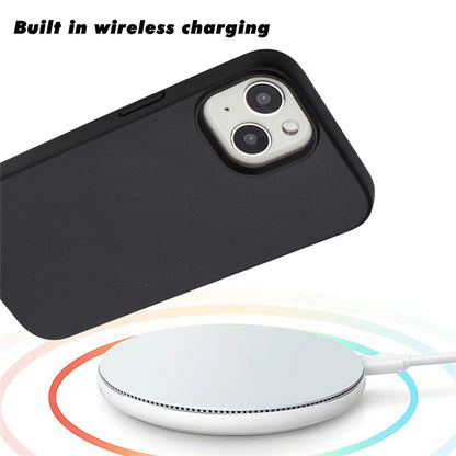 For iPhone 14 Case Eco-Friendly Wheat Straw+TPU Magnetic Phone Cover