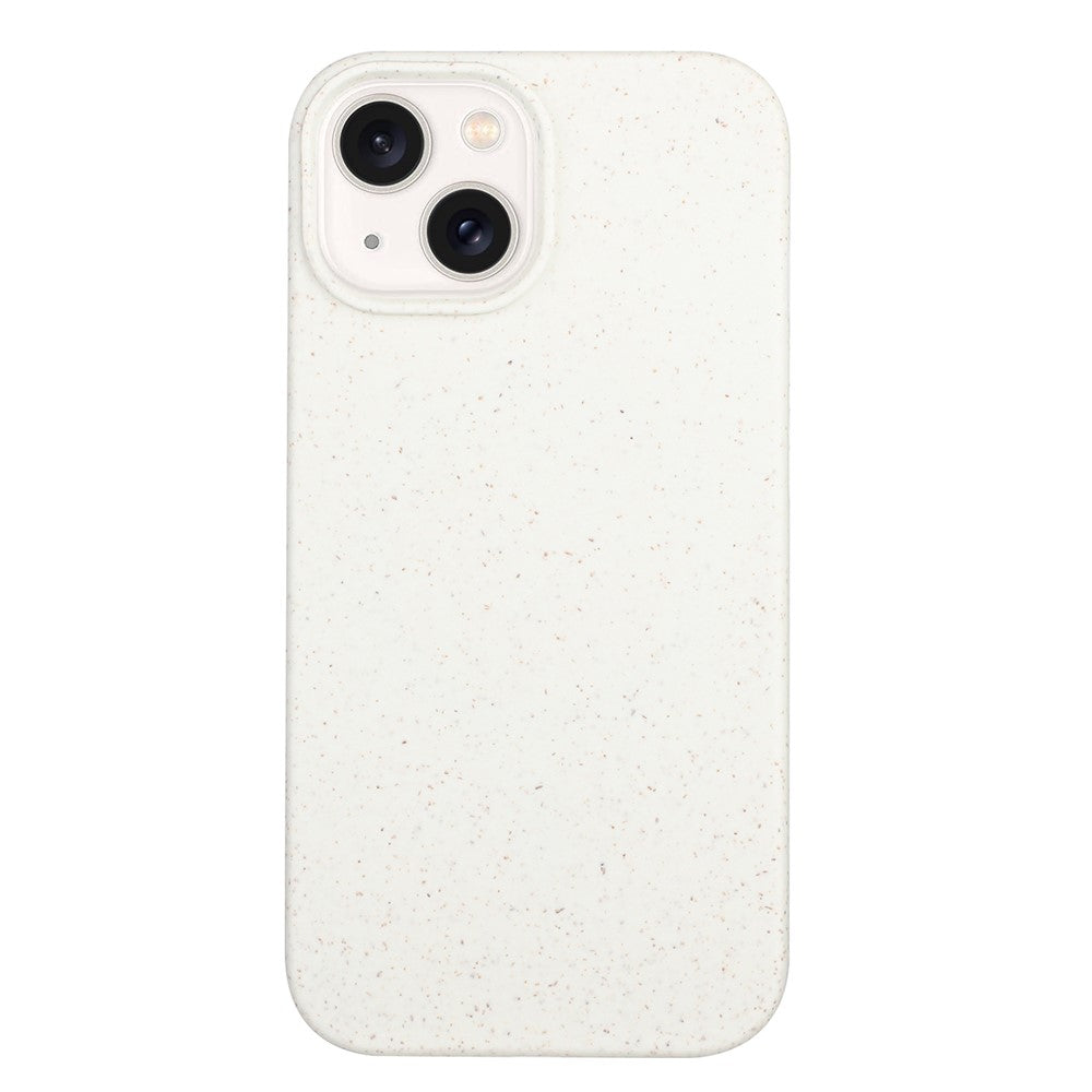 For iPhone 14 Case Eco-Friendly Wheat Straw+TPU Magnetic Phone Cover