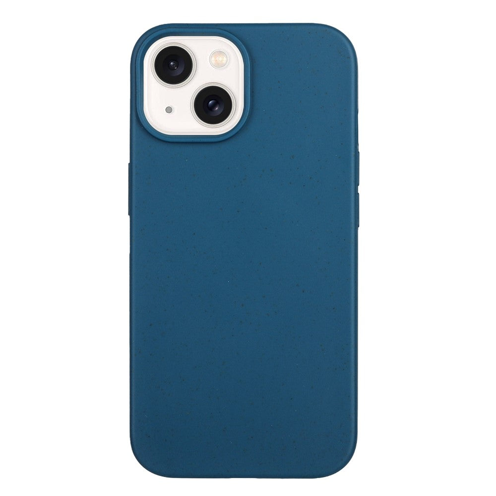 For iPhone 14 Case Eco-Friendly Wheat Straw+TPU Magnetic Phone Cover