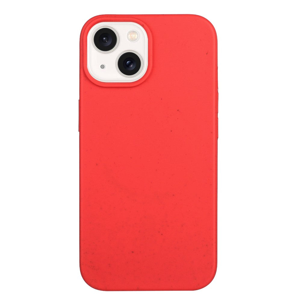 For iPhone 14 Case Eco-Friendly Wheat Straw+TPU Magnetic Phone Cover