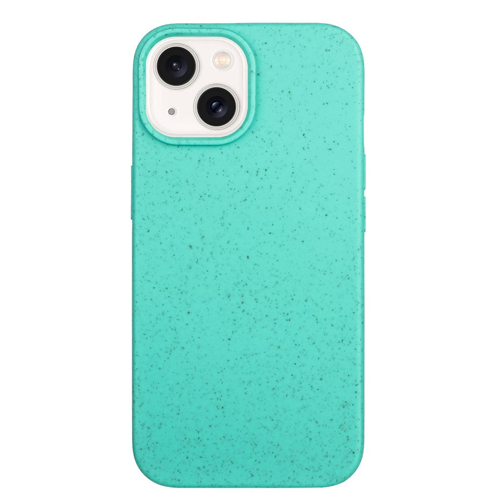 For iPhone 14 Case Eco-Friendly Wheat Straw+TPU Magnetic Phone Cover